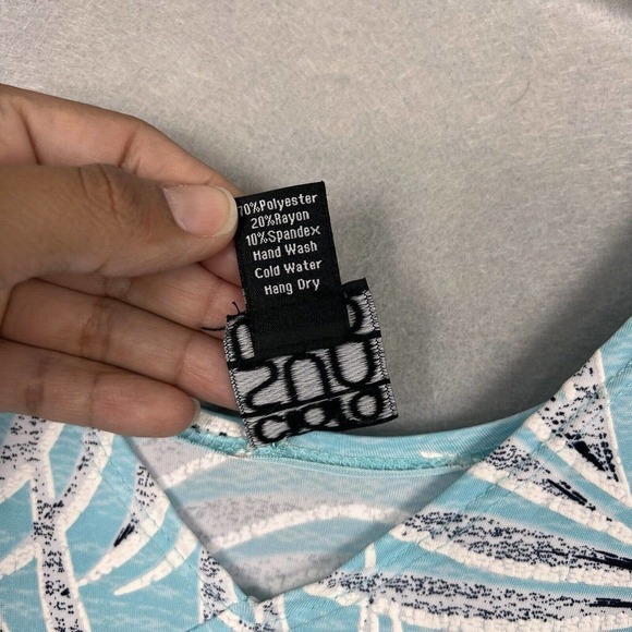 Clara Sun Woo Jumpsuit Wide Leg Crop Small Blue Tropical Palms Pockets - Picture 8 of 16